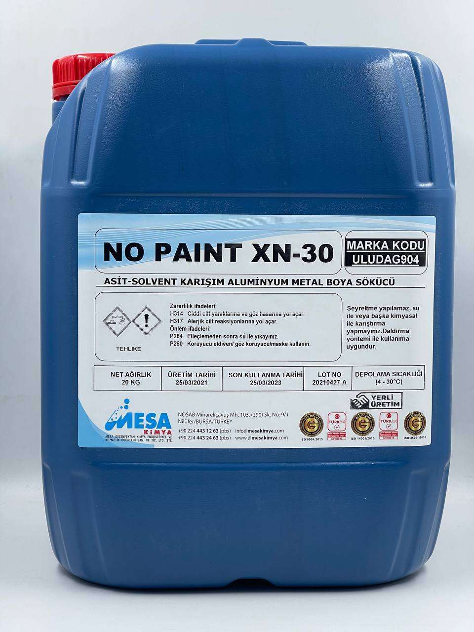 jant boya sökücü asit XN30 20 kg